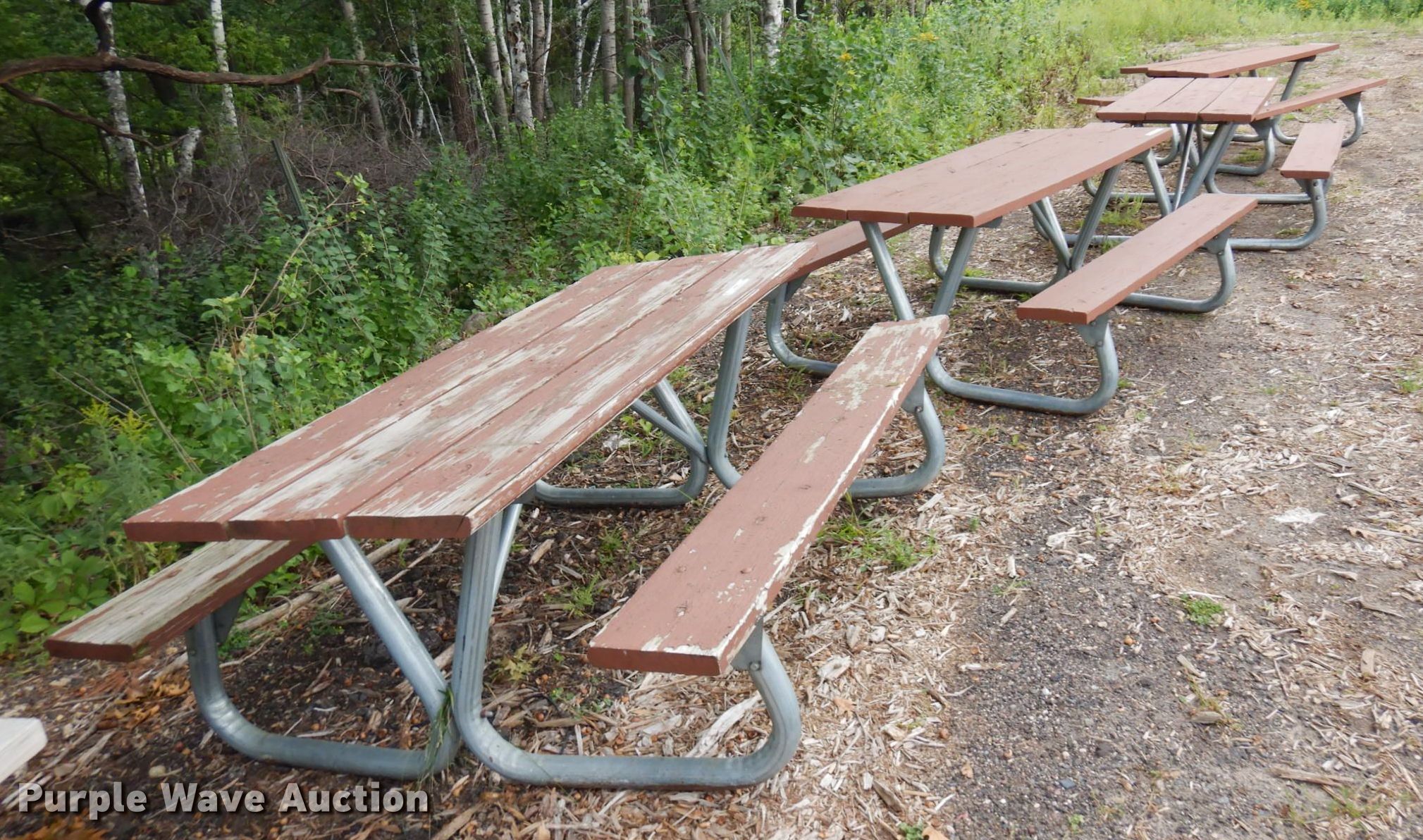 (5) picnic tables in White Bear Lake, MN Item MH9079 sold Purple Wave