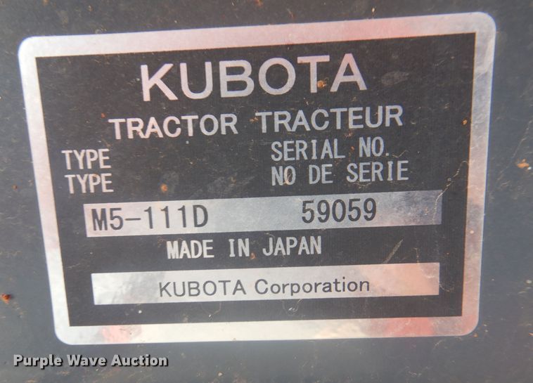 image for item DB7808 Kubota M5-111  MFWD tractor