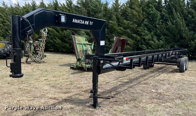 image for item DK7105 Amacsa HW37  hay bale trailer