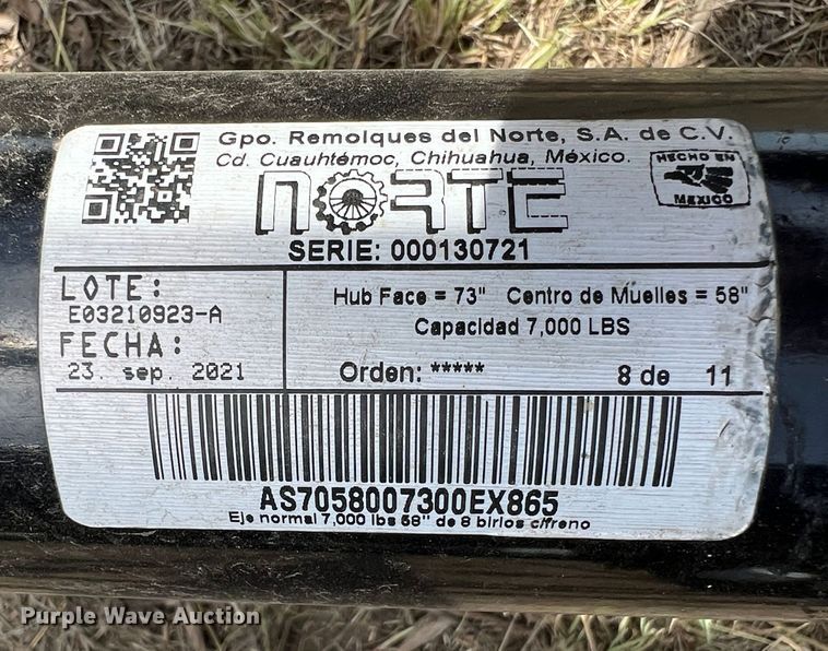 image for item DK7105 Amacsa HW37  hay bale trailer