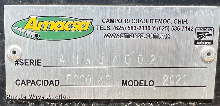 image for item DK7105 Amacsa HW37  hay bale trailer