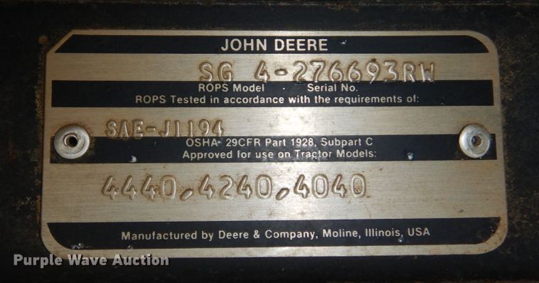 image for item DS1369 John Deere 4440  tractor