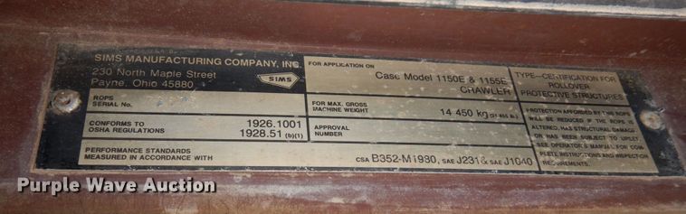 image for item DS1370 1990 Case 1155E  track loader