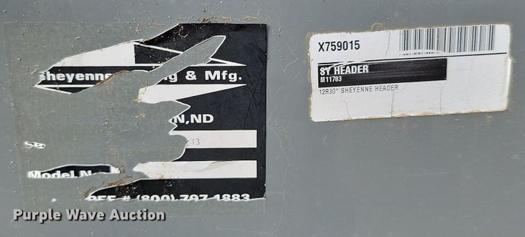 image for item JC9600 2017 Sheyenne Sunmaster 12R30  row crop head