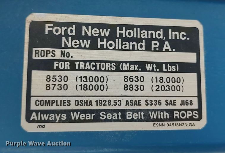 image for item JX9256 1991 Ford 8730  tractor