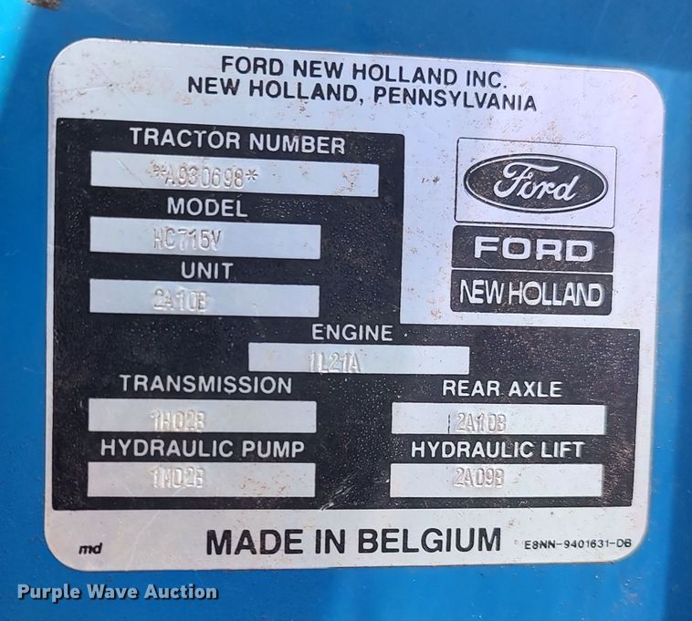 image for item JX9256 1991 Ford 8730  tractor