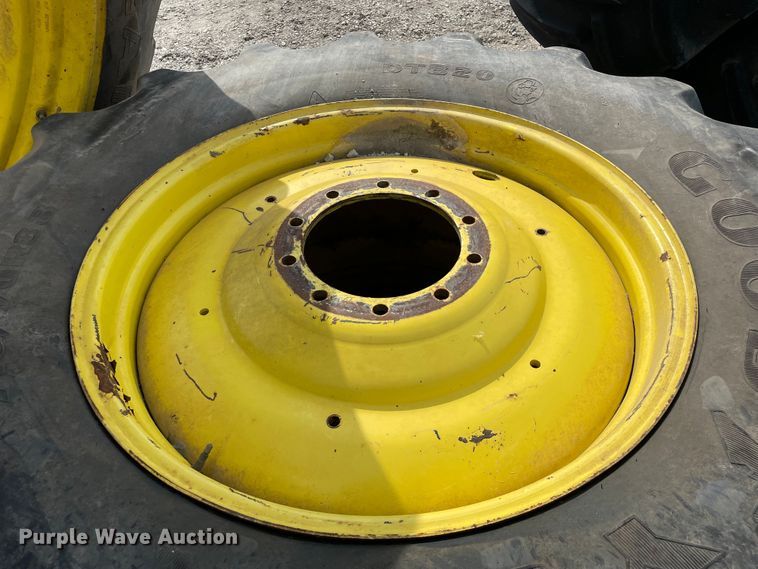 image for item KF9525 (4) Goodyear 710/70R38 tires and wheels