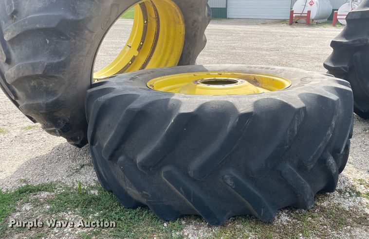 image for item KF9525 (4) Goodyear 710/70R38 tires and wheels