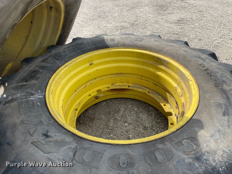 image for item KF9525 (4) Goodyear 710/70R38 tires and wheels