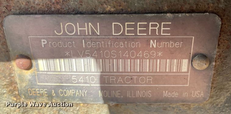 image for item KF9538 1998 John Deere 5410  tractor