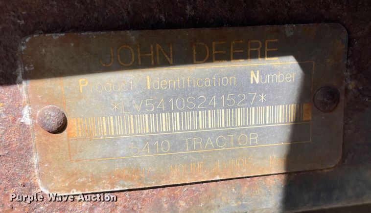 image for item KF9539 1999 John Deere 5410  tractor