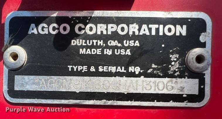 image for item LI9418 2014 AGCO 9146  windrower sickle head