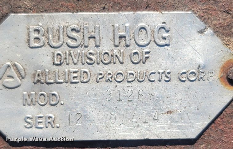 image for item LM9679 Bush Hog 3126  rotary mower