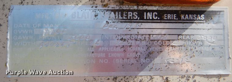 image for item LP9524 1982 Blair  livestock trailer