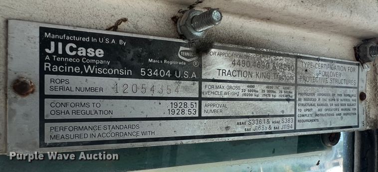 image for item MR9805 1981 Case 4490  4WD tractor