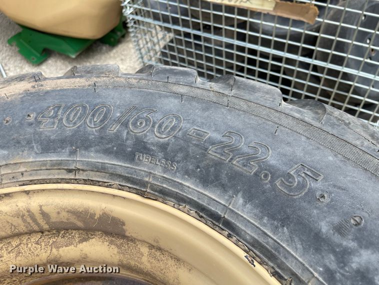 image for item MU9171 (2) 400/60-22.5 tires and wheels