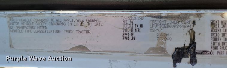 image for item DM7983 1997 Freightliner FLC120  semi truck