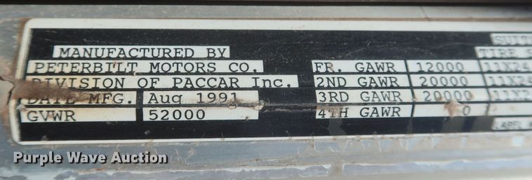 image for item JX9249 1992 Peterbilt 378  semi truck