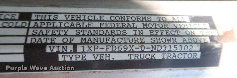 image for item JX9249 1992 Peterbilt 378  semi truck