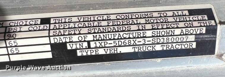 image for item JX9294 1995 Peterbilt 379  semi truck