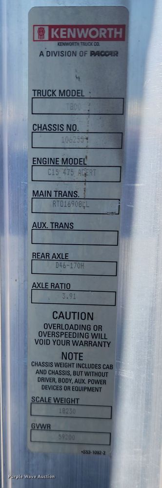 image for item KH9331 2006 Kenworth T800  semi truck