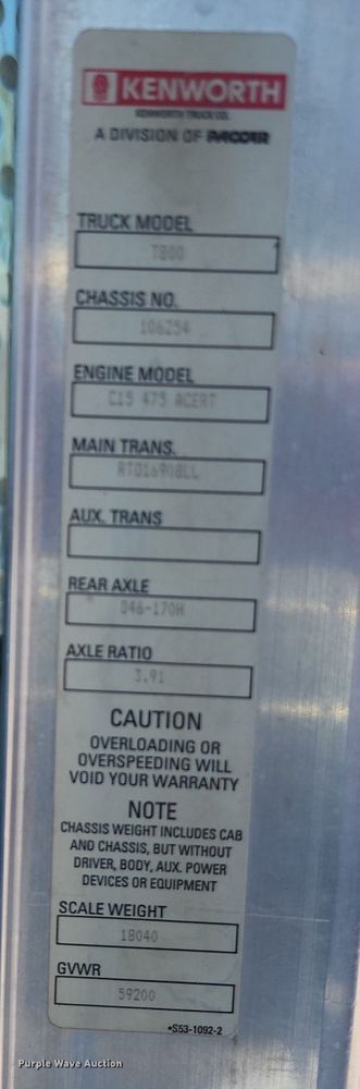 image for item KH9332 2006 Kenworth T800  semi truck