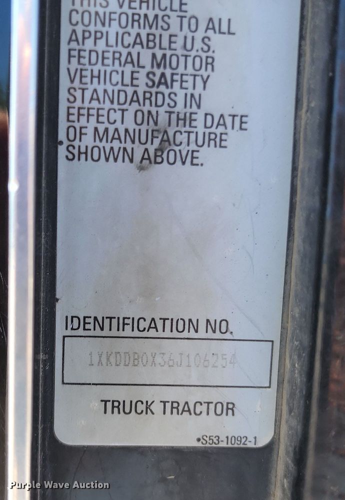 image for item KH9332 2006 Kenworth T800  semi truck