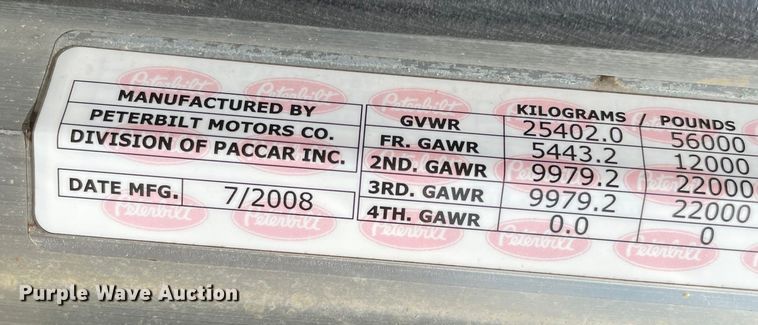 image for item MJ9063 2009 Peterbilt 388  semi truck