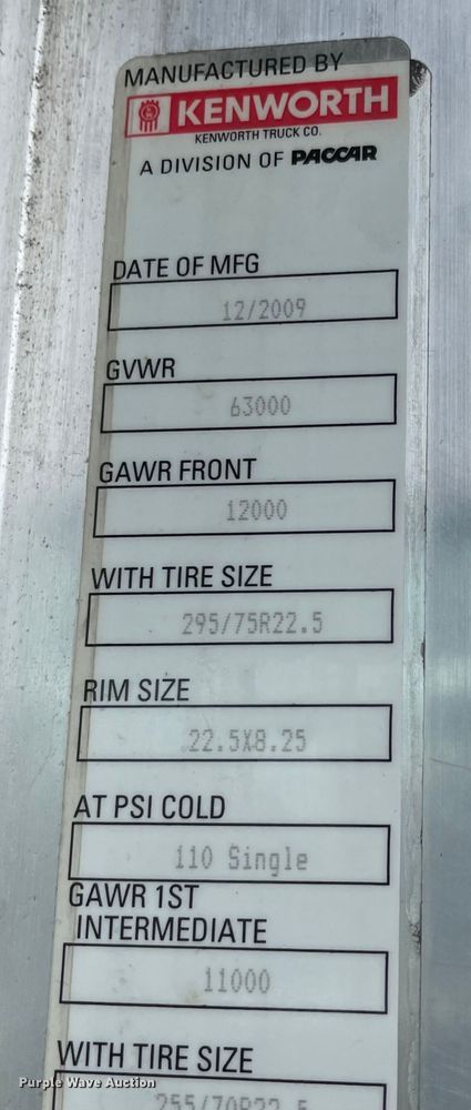 image for item MJ9082 2010 Kenworth W900  semi truck