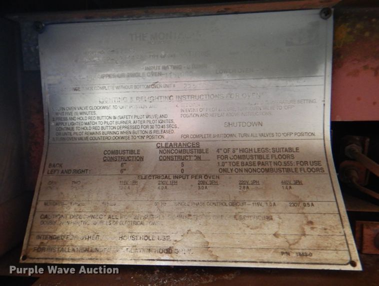 image for item DH7508 (6) Montague convection ovens