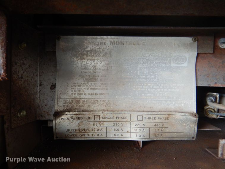 image for item DH7509 (4) Montague 115XAG convection ovens