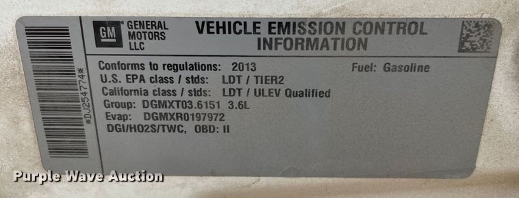 image for item DN5155 2013 Chevrolet Traverse  SUV