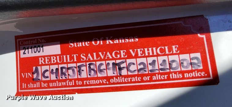 image for item DN6838 2015 Jeep Grand Cherokee Limited  SUV