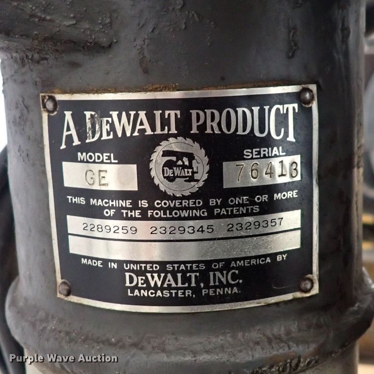 image for item DQ2870 DeWalt GE  radial arm saw