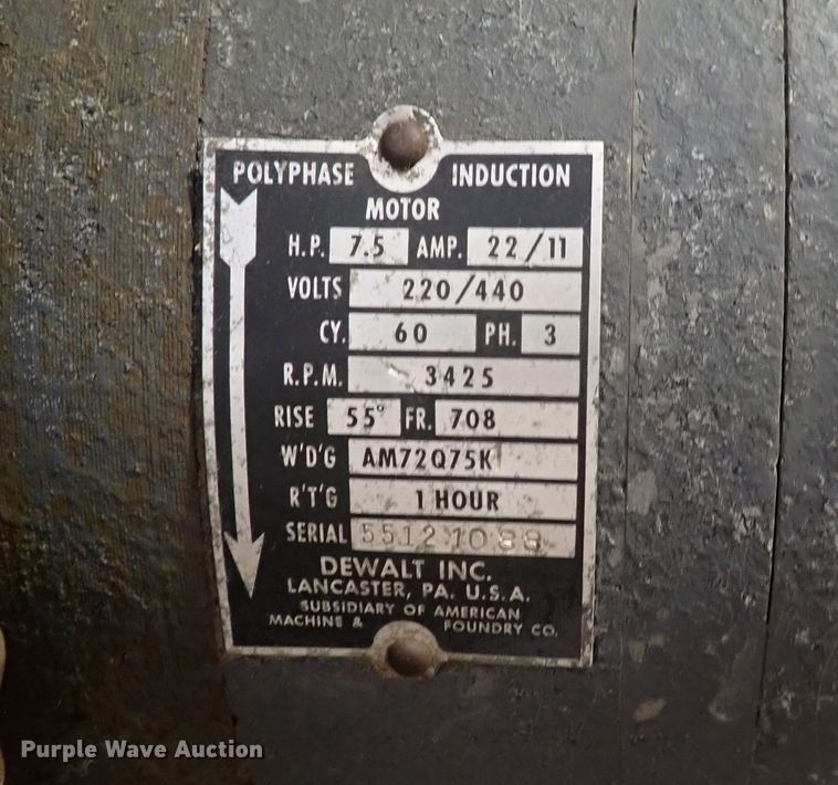 image for item DQ2871 DeWalt GE 632  radial arm saw