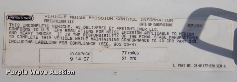 image for item DR2028 2007 Freightliner Business Class M2  street sweeper truck