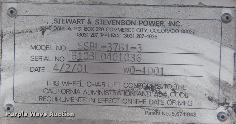 image for item HU9444 2001 Van Hool T2145  coach bus