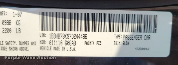 image for item JZ9170 2007 Dodge Caliber