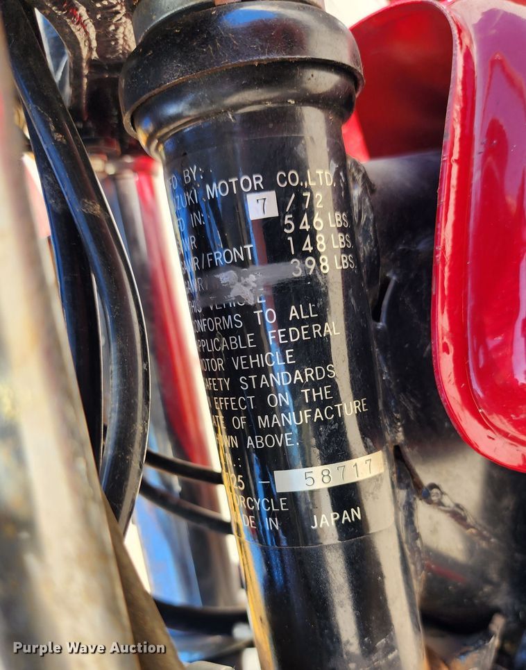 image for item KC9459 1973 Suzuki TS125  motorcycle