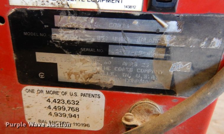 image for item KF9521 (2) Coats computer wheel balancers