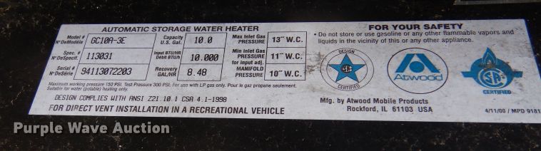 image for item LB9855 2001 Newmar Mountain Aire  RV