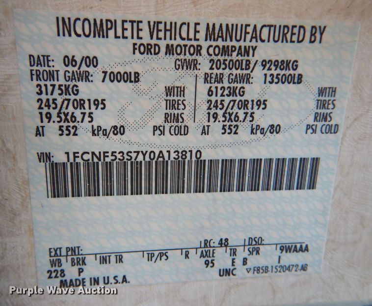 image for item LB9855 2001 Newmar Mountain Aire  RV