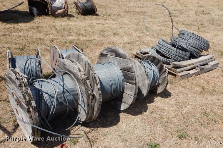 image for item LB9927 Approximately 12 rolls of steel strand cables