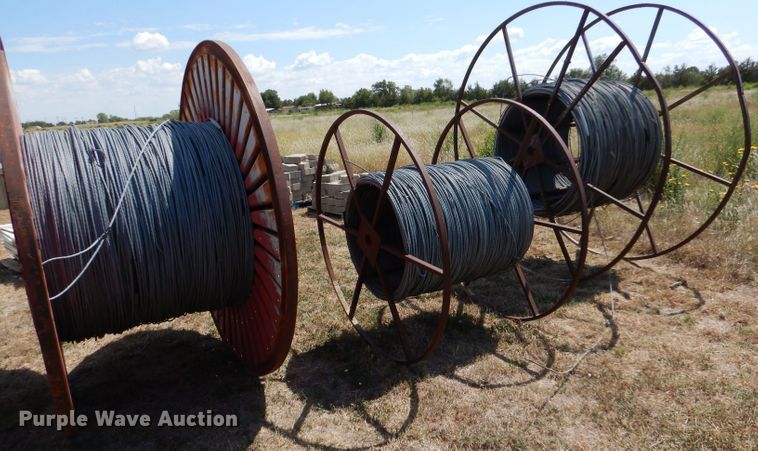 image for item LB9927 Approximately 12 rolls of steel strand cables