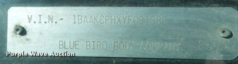 image for item LB9976 2000 Blue Bird  school bus