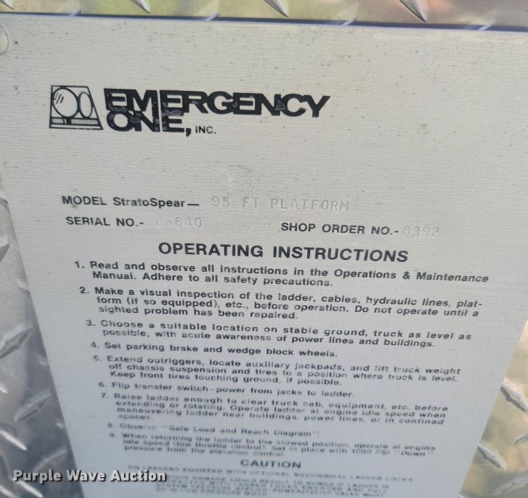 image for item LM9726 1992 Federal Motors Hurricane  aerial platform fire truck