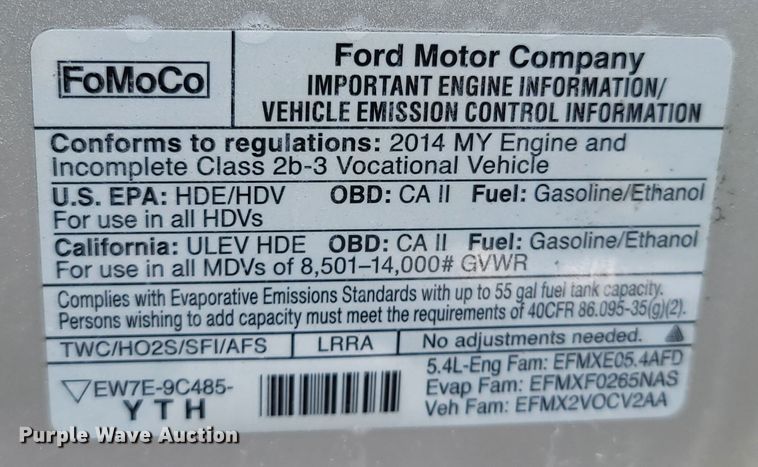 image for item LM9727 2014 Ford E350 Super Duty  box truck