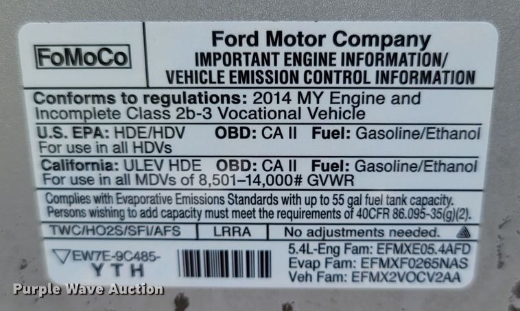 image for item LM9728 2014 Ford E350 Super Duty  box truck