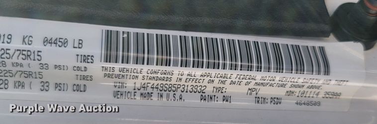 image for item LM9737 2005 Jeep Wrangler  SUV