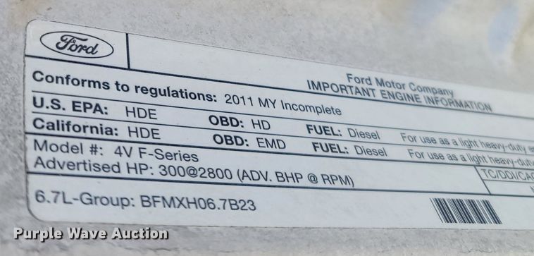 image for item LM9738 2011 Ford F550 Super Duty  dump truck